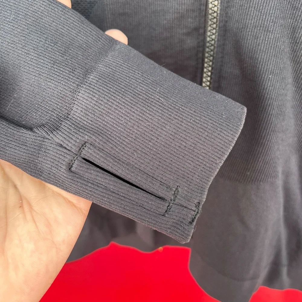 Fabletics Women's Jacket Medium Black Breathable Running Workout Long Sleeve - Picture 5 of 6